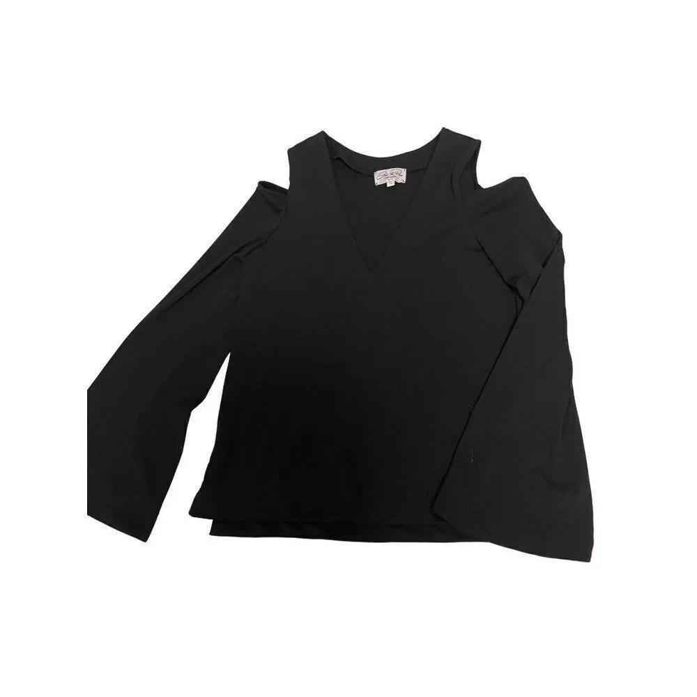 Feel the Piece Terre Jacobs Black Rue Cold Shoulder Top XS Small - Picture 4 of 5